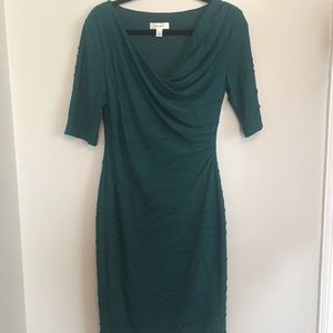 Dress Barn Green 3/4 Length Sleeve Dress